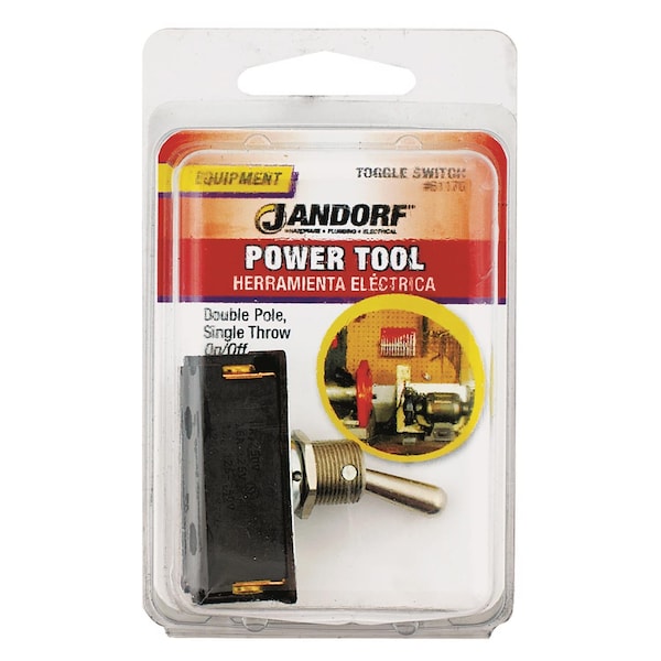 Jandorf Jandorf 16 amps Double Pole Toggle Power Tool Switch Black/Silver 1 pk - 61170