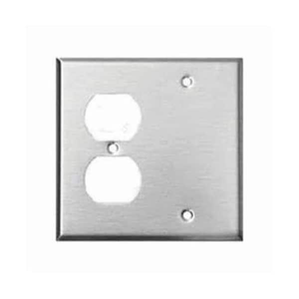 Mulberry Number of Gangs: 2 430 Stainless Steel, Satin Finish - 97542