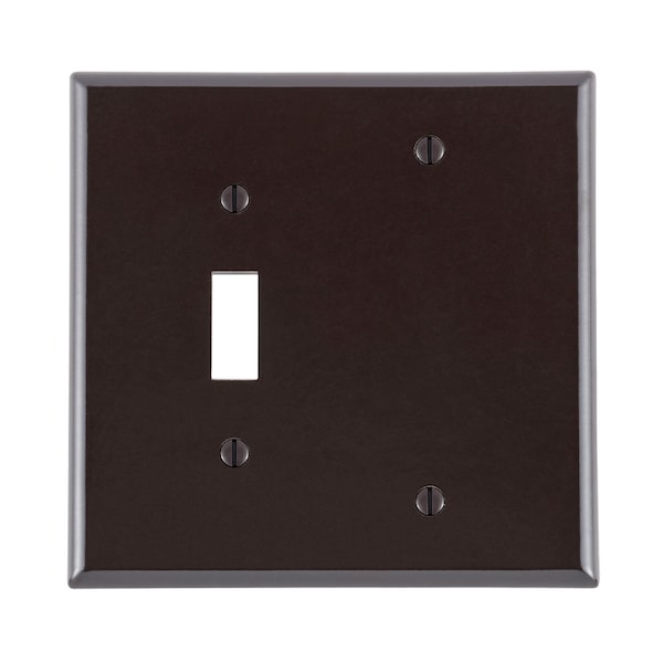 Leviton Wallplates 2 Gang 1 Tgle 1Blank Wlplt Midway Brown - 80506