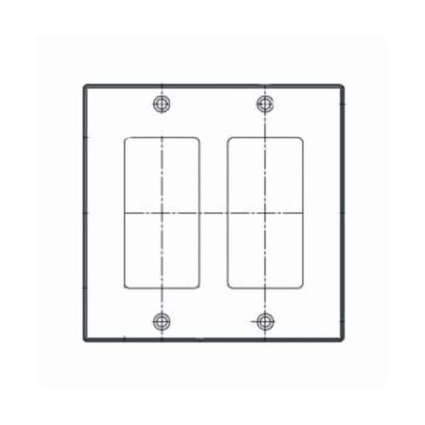 Leviton Number of Gangs: 2 Thermoset Plastic, Brown - 80409