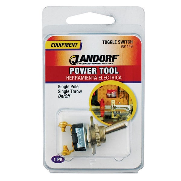 Jandorf Jandorf 15 amps Single Pole Toggle Power Tool Switch Silver 1 pk - 61149
