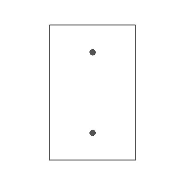 Mulberry Wallplates 1G WNKL. WHT.JUMBO BLANK - 85851