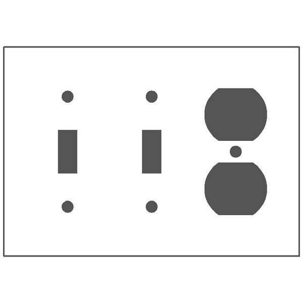 Mulberry Wallplates 3G 302SS 2SW/DPLX.RCPT. - 93543