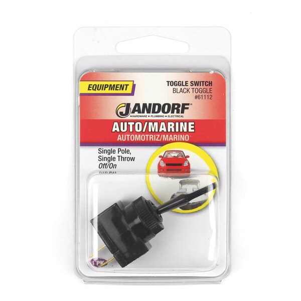 Jandorf Jandorf 20 amps Single Pole Toggle Automotive/Marine Switch Black 1 pk - 61112