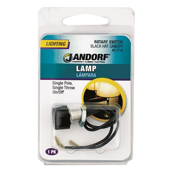 Jandorf Jandorf 3 amps Single Pole Rotary Appliance Switch Black 1 pk - 61216