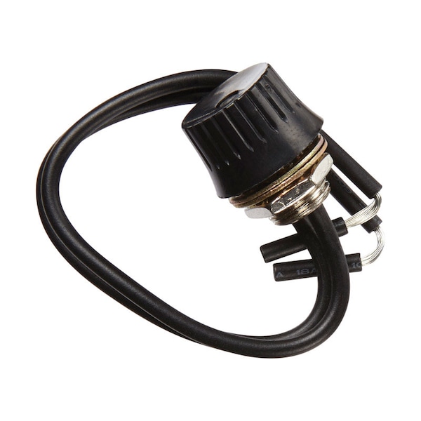 Jandorf Jandorf 3 amps Single Pole Rotary Appliance Switch Black 1 pk - 61216