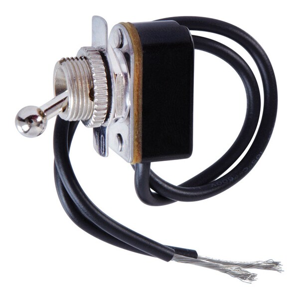 Jandorf Jandorf 6 amps Single Pole Ball Toggle Power Tool Switch Black/Silver 1 pk - 61168