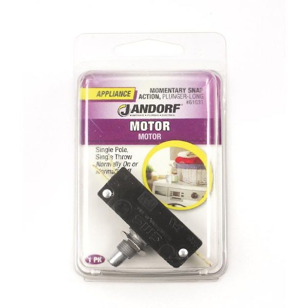 Jandorf Jandorf 21 amps Single Pole Momentary Appliance Switch Black/Silver 1 pk - 61031