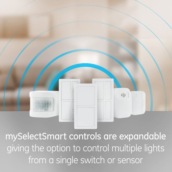 Ge GE mySelectSmart Lighting Control, Wireless Remote, 1 Polarized Outlet, Indoor - 36523