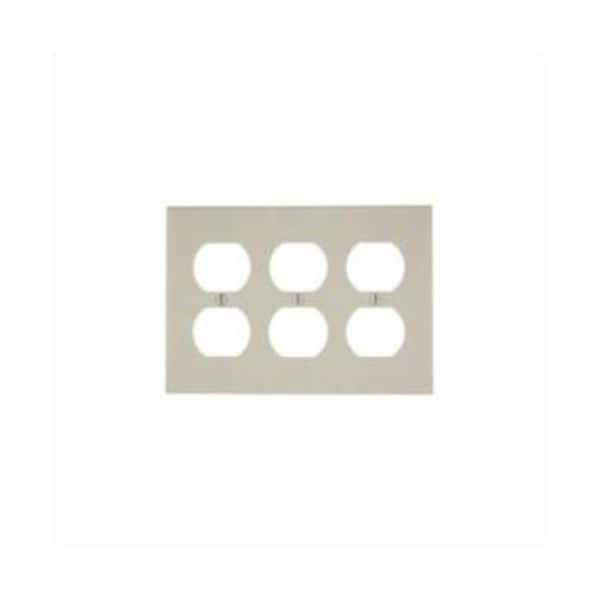 Leviton Wallplates 3 Gang Dup Recep Wlplt Lt Alm - 78030