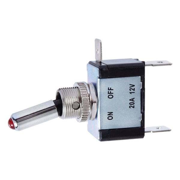Jandorf Jandorf 20 amps Single Pole Toggle Automotive/Marine Switch Black/Silver 1 pk - 61110