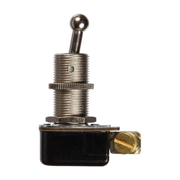 Jandorf Jandorf 6 amps Single Pole Ball Toggle Appliance Switch Black/Silver 1 pk - 61134