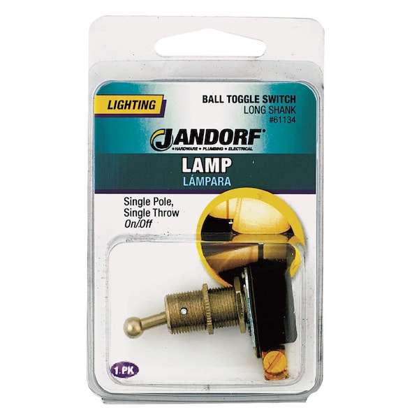 Jandorf Jandorf 6 amps Single Pole Ball Toggle Appliance Switch Black/Silver 1 pk - 61134