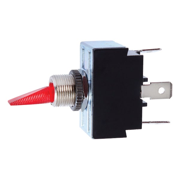 Jandorf Jandorf 21 amps Single Pole Toggle Automotive/Marine Switch Red/Silver 1 pk - 61111