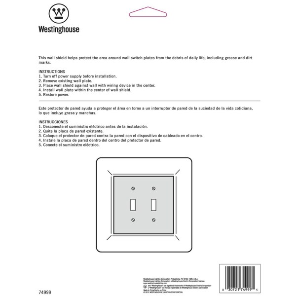 Westinghouse Westinghouse Clear 2 gang Plastic Wall Plate Shield 1 pk - 74999