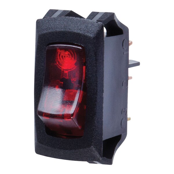 Jandorf Jandorf 16 amps Single Pole Rocker Appliance Switch Black/Red 1 pk - 61032