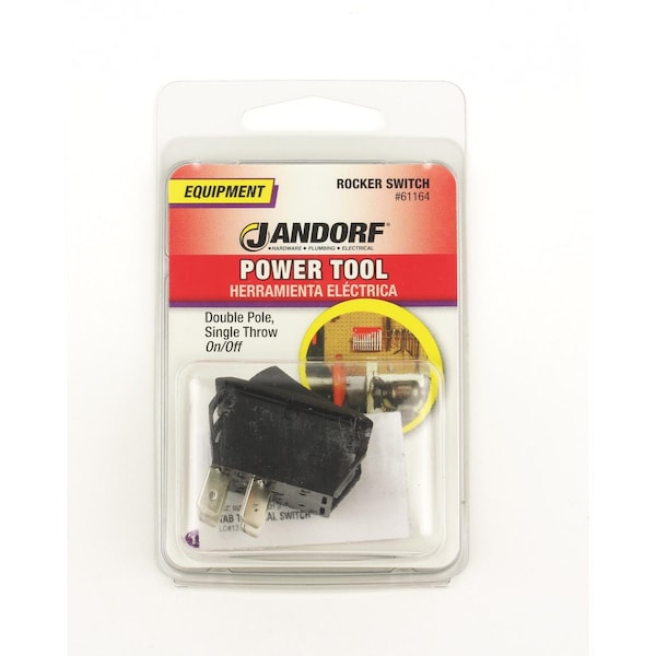 Jandorf Jandorf 20 amps Double Pole Rocker Power Tool Switch Black 1 pk - 61164