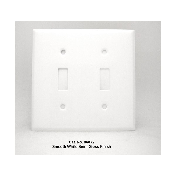 Mulberry Number of Gangs: 2 Steel, Semi-Gloss Finish, White - 86072