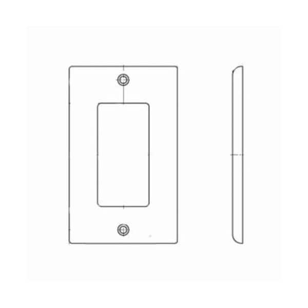 Leviton Rocker Wall Plate, 1 Gang, Brown - 80401