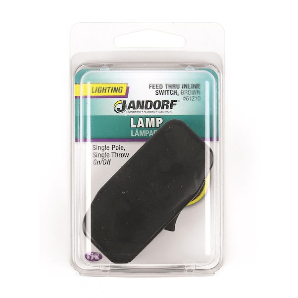 Jandorf Jandorf 3 amps Single Pole Feed Through Appliance Switch Brown 1 pk - 61210