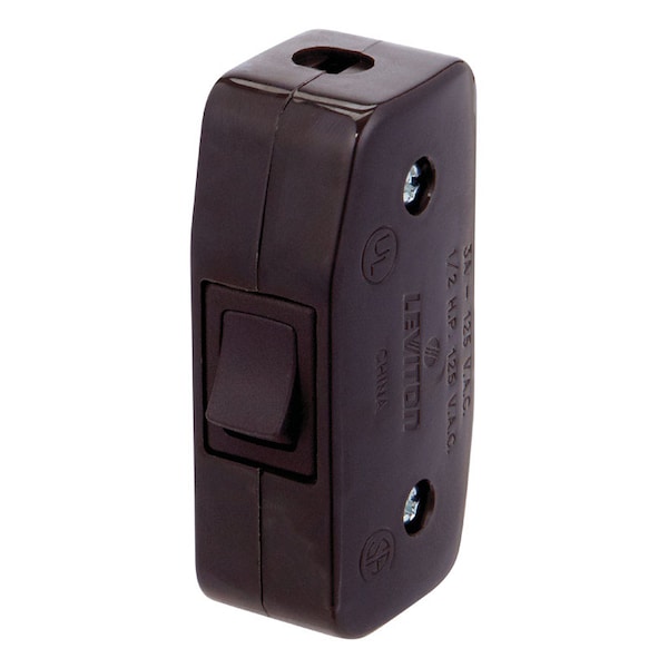 Jandorf Jandorf 3 amps Single Pole Feed Through Appliance Switch Brown 1 pk - 61210