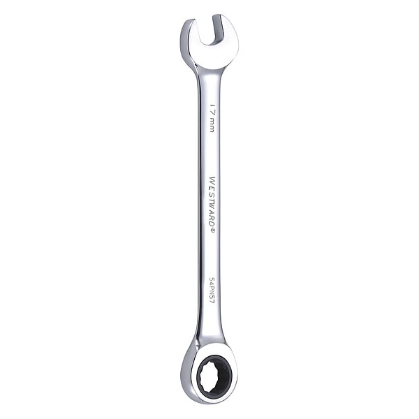 Llave de trinquete hacia el oeste, combinación, métrica, 8-7/8" L. - 54PN57