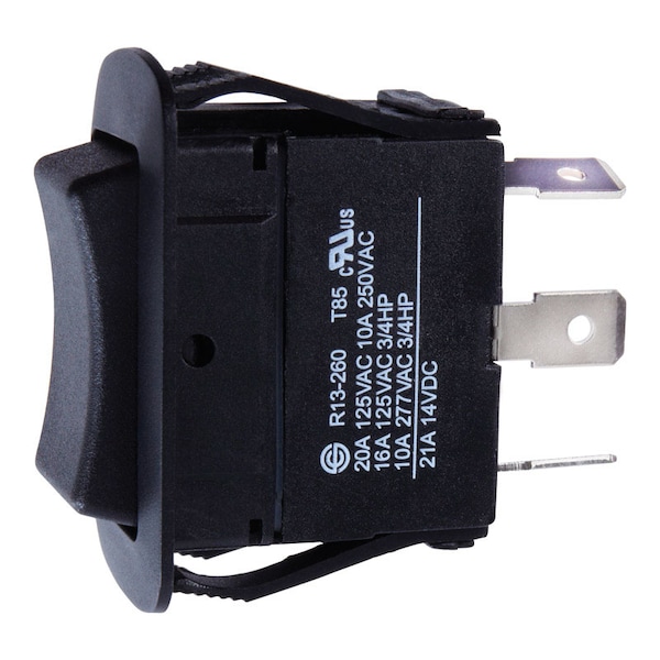 Jandorf Jandorf 20 amps Single Pole Rocker Automotive/Marine Switch Black 1 pk - 61101