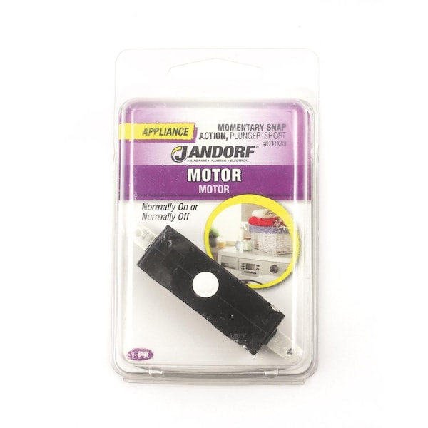 Jandorf Jandorf 18 amps Single Pole Momentary Appliance Switch Black/Silver 1 pk - 61030