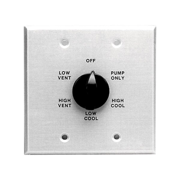 B & K Dial 1-1/4 in. H X 5-3/4 in. W Black Metal Evaporative Cooler Wall Switch - 7131