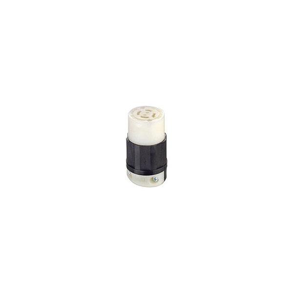 Leviton Locking Connector, L18-20R, 20 A, 120/208V AC, Three Phase, 4 Pole, Screw Terminals - 2443