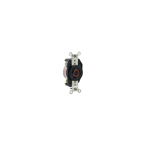 Leviton Locking Receptacle, L12-20R, 20 A, 480V AC, Three Phase, 3 Pole, Screw Terminals - 2380