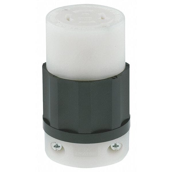 Leviton Locking Connector, L16-20R, 20 A, 480V AC, Three Phase, 3 Pole, Screw Terminals - 2433