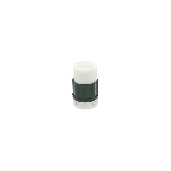 Leviton Locking Connector, L19-20R, 20 A, 277/480V AC, Three Phase, 4 Pole, Screw Terminals - 2453