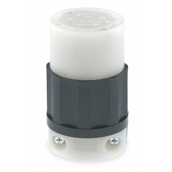 Leviton Locking Connector, L14-20R, 20 A, 125/250V AC, Single Phase, 3 Pole, Screw Terminals - 2413