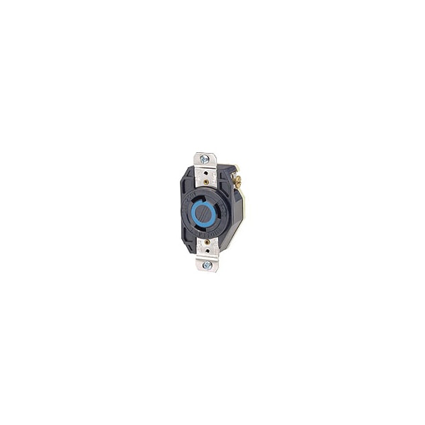 Leviton Locking Receptacle, L5-30R, 30 A, 125V AC, Single Phase, 2 Pole, Flush Mount, Screw Terminals - 2610