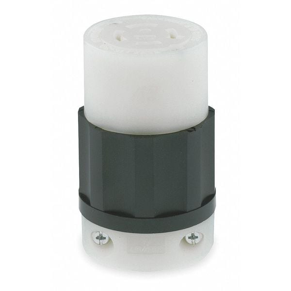 Leviton Locking Connector, L15-20R, 20 A, 250V AC, Three Phase, 3 Pole, Screw Terminals - 2423