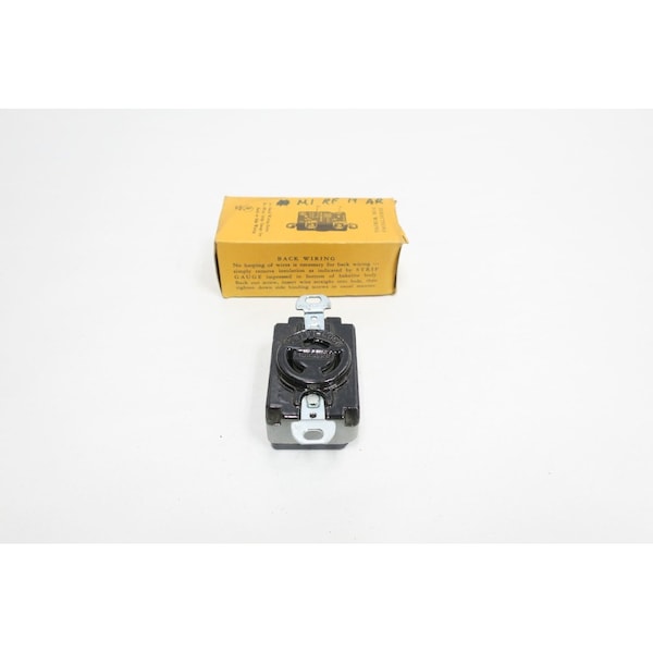 Hubbell Wiring Device-Kellems Locking Receptacle, Non-NEMA, 20 A, 125/250V AC, Three Phase, 3 Pole, Screw Terminals - 7310