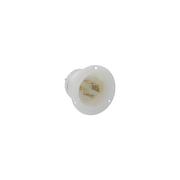 Leviton Flanged Locking Inlet, L14-20P, 20 A, 125/250V AC, 3 Pole - 2415