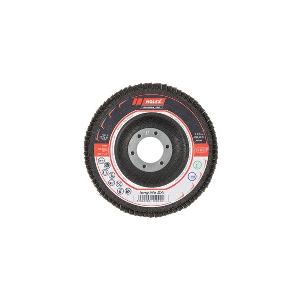 Disco de aletas abrasivas de larga duración ZA, cónico, Diámetro 115 mm, Grano: 120 - 565284 120
