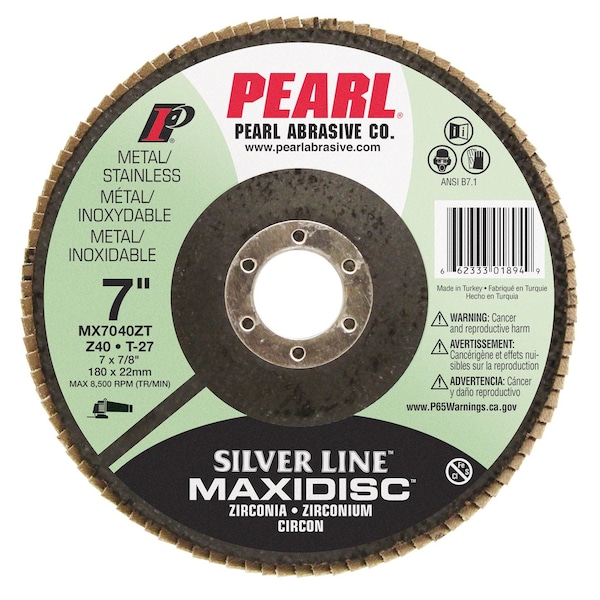 Disco de aletas Pearl Silver Line ZC Maxidisc 7 x 7/8 Z40 T-27 - MX7040ZT