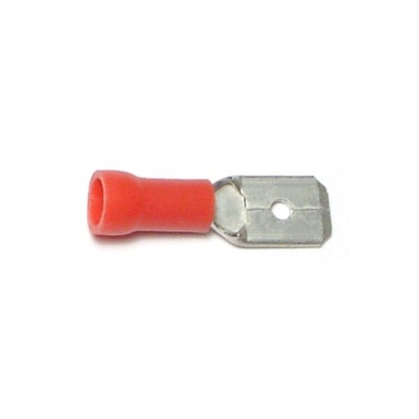 Midwest Fastener 22 WG to 18 WG x 1/4" x 0.9" Insulated Male Connectors 15PK - 70021