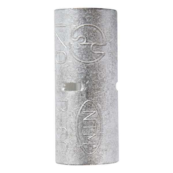 Jandorf Jandorf 1/0 Ga. Uninsulated Wire Terminal Butt Splice Silver 1 pk - 60761