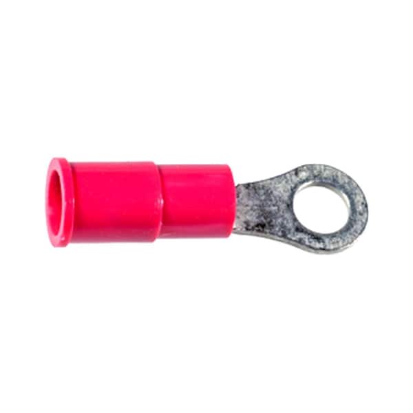 Auveco Vinyl Insulator Ring Term 22-18 Gauge Number 4-6 Stud., 100PK - 5021