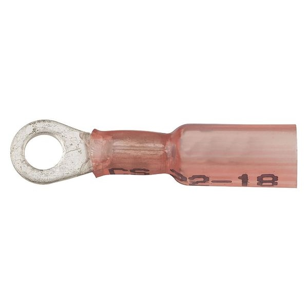 Velvac 22-18 AWG Heat-Shrink Ring Terminal #8 Stud PK10 - 37113