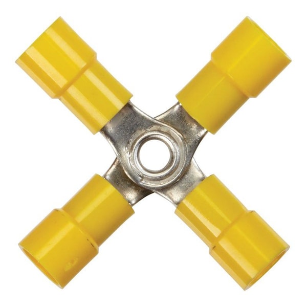 Jandorf Jandorf 12-10 Ga. Insulated Wire Terminal Butt Splice Yellow 2 pk - 60819