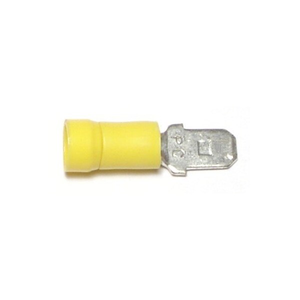 Midwest Fastener 12 WG to 10 WG x 1/4" x 1" Insulated Male Connectors 15PK - 70027