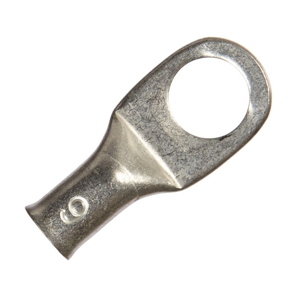Jandorf Jandorf 6 Ga. Uninsulated Wire Electrical Lug Silver 2 pk - 60770