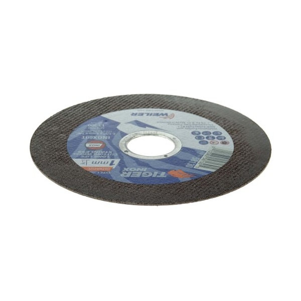 Weiler 4-1/2" x 1mm TIGER INOX ULTRACUT Tipo 1, INOX60T, 7/8" A.H. - 58130