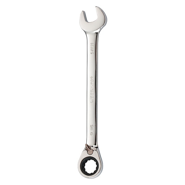 Llave combinada de trinquete hacia el oeste, SAE, longitud de 7 1/2 pulgadas, cabeza de 9/16 pulgadas, 12 puntos - 54PP38