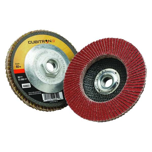 Disco de aletas Cubitron 3M, T27, 4-1/2in. x 5/8-11, 40 - 7100058067